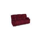 MCombo 81 in 3 Seater Reclining Sofa with Heat and Massage 6034M3 (Red)