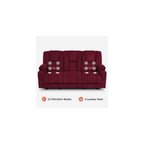 MCombo 81 in 3 Seater Reclining Sofa with Heat and Massage 6034M3 (Red)