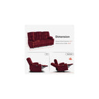 MCombo 81 in 3 Seater Reclining Sofa with Heat and Massage 6034M3 (Red)