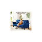 Loveseat Sofa, 83" Love Seat Couches, Velvet Small Couch, Blue Couch
