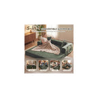 GRUSIGN 78" 5-in-1 Convertible Futon Sofa Bed, Boneless Corduroy, Green