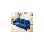 Loveseat Sofa, 83" Love Seat Couches, Velvet Small Couch, Blue Couch