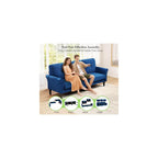 Loveseat Sofa, 83" Love Seat Couches, Velvet Small Couch, Blue Couch
